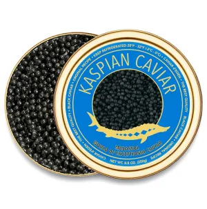 𝐁𝐄𝐒𝐓𝐒𝐄𝐋𝐋𝐄𝐑 - KASPIAN Collection - Premium Osetra Sturgeon Black Caviar - 3.5 oz / 100 g - Premium Black Caviar with Classical Malossol Taste from Sturgeon Black Roe by Caviar d'Eden