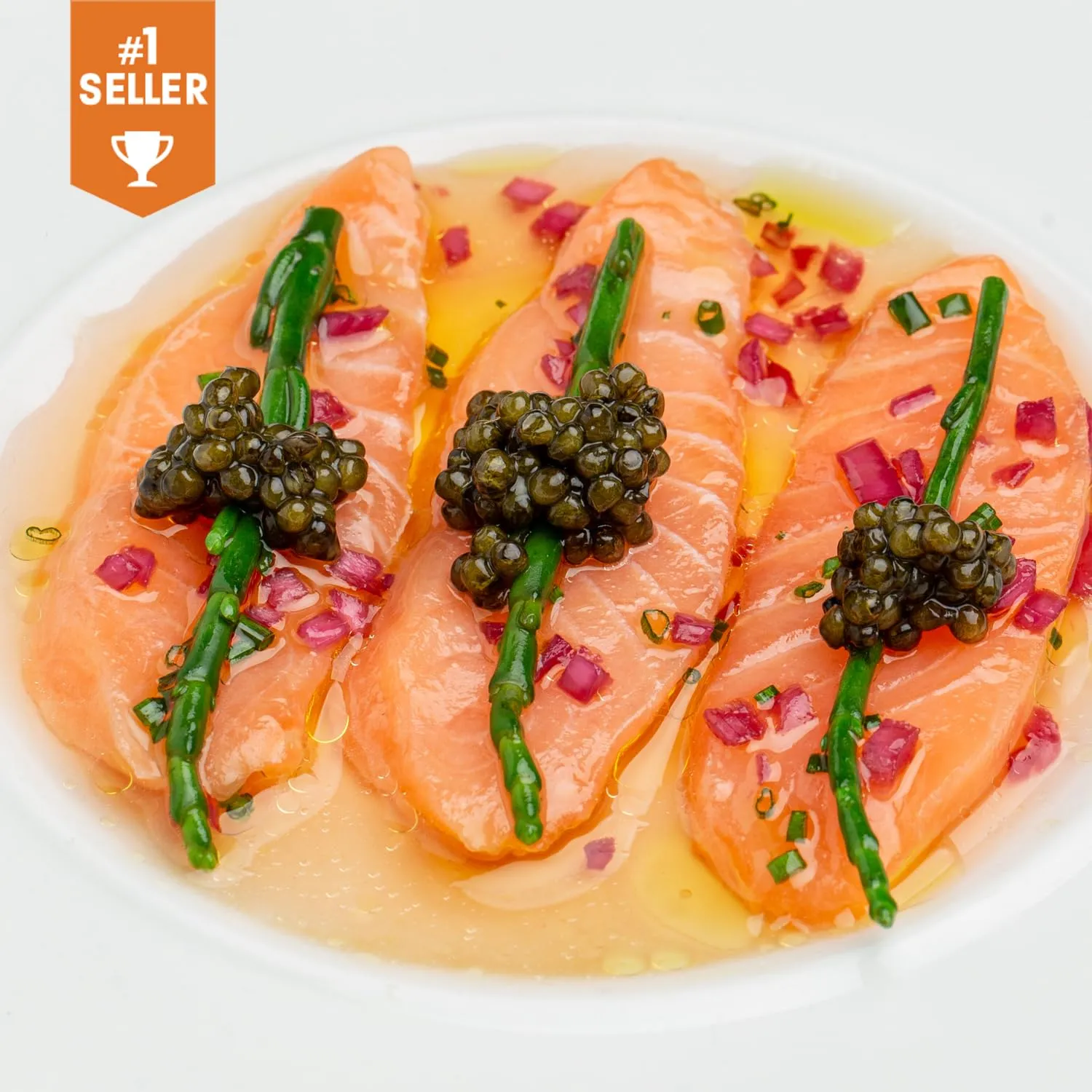 𝐁𝐄𝐒𝐓𝐒𝐄𝐋𝐋𝐄𝐑 - KASPIAN Collection - Premium Osetra Sturgeon Black Caviar - 3.5 oz / 100 g - Premium Black Caviar with Classical Malossol Taste from Sturgeon Black Roe by Caviar d'Eden