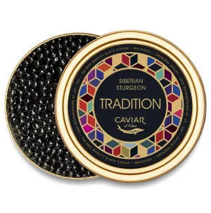 𝐁𝐞𝐬𝐭𝐬𝐞𝐥𝐥𝐞𝐫 TRADITION Collection - Premium Osetra Sturgeon Black Caviar - 8.8 oz / 250 g in Metal Jar - Black Caviar with Classical Malossol Taste from Sturgeon Black Roe by Caviar d'Eden