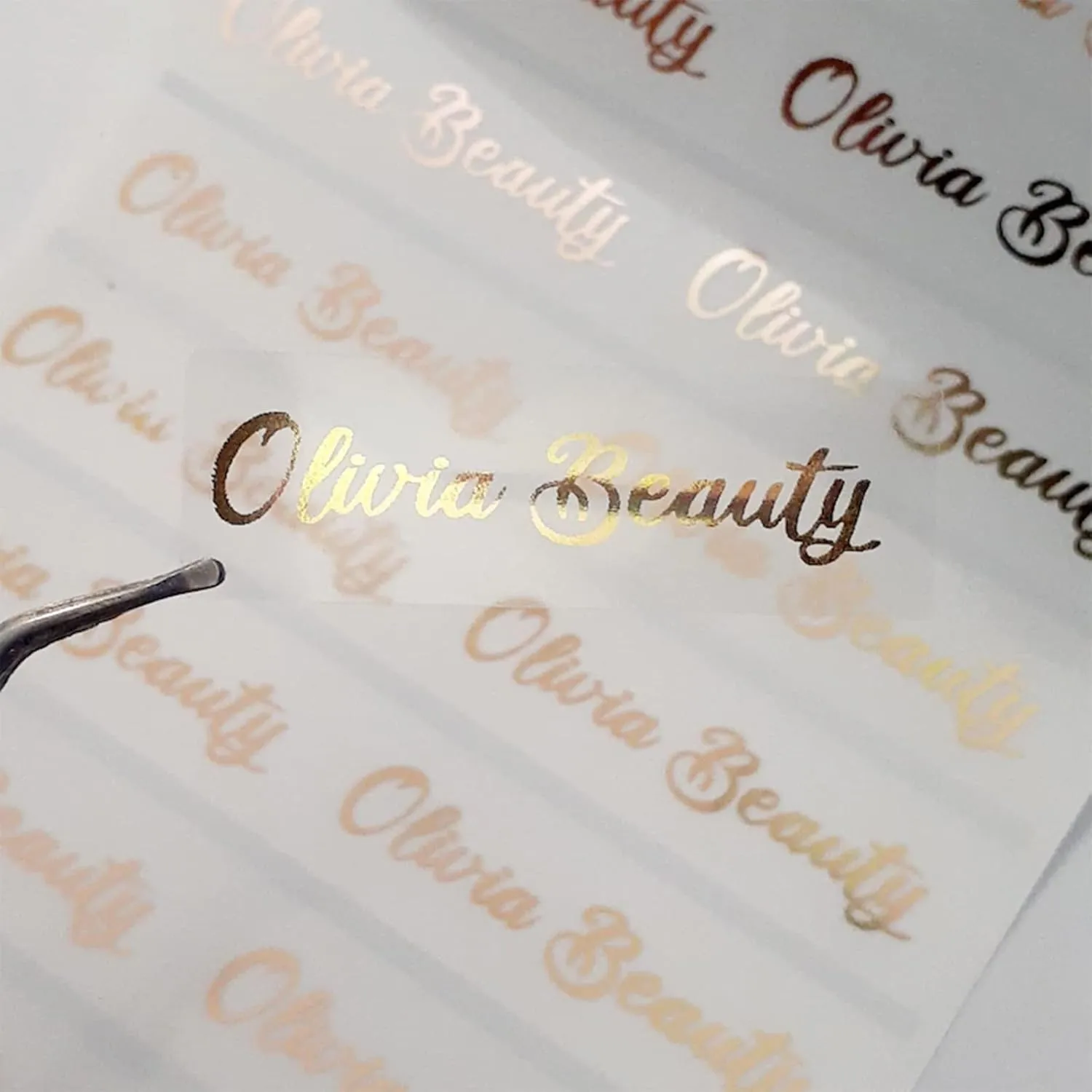 100 Pcs Transparent Sticker Custom Letter Makeup Eyelash case Lip Gloss Label Lipstick Personality Your Logo (100 Pcs,Diameter 30mm)