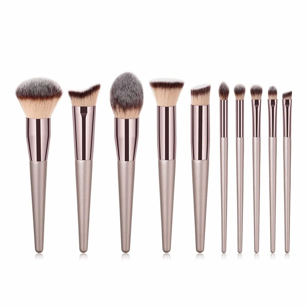10 Piece Makeup Brush Set Eye Shadow Cheek Red Powder Full Set Makeup Tool Brush
