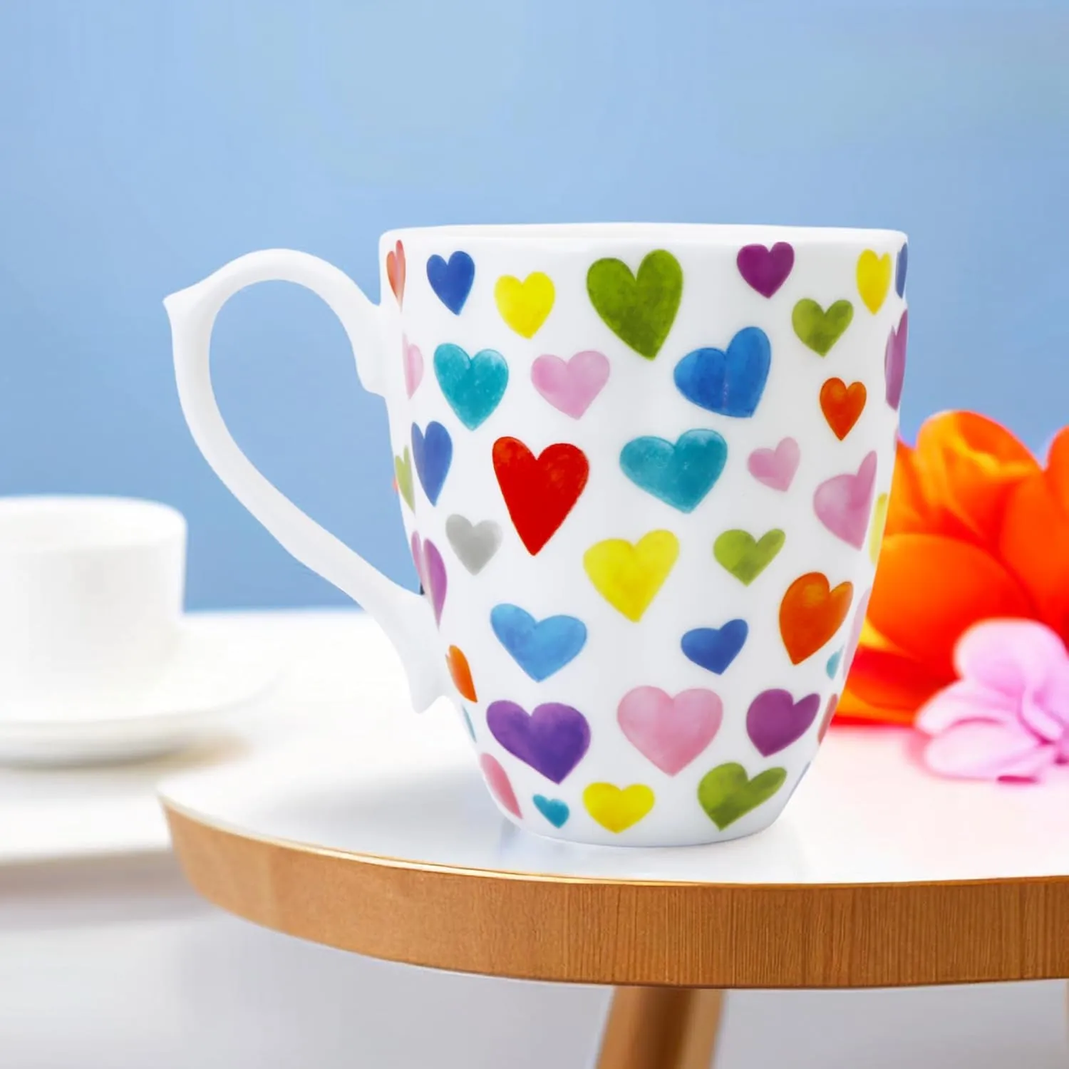 13oz Cute Coffee Mug for Women Bone China Coffee Mug Cute Mugs Christmas Mugs birthday Gifts for Mom Friends