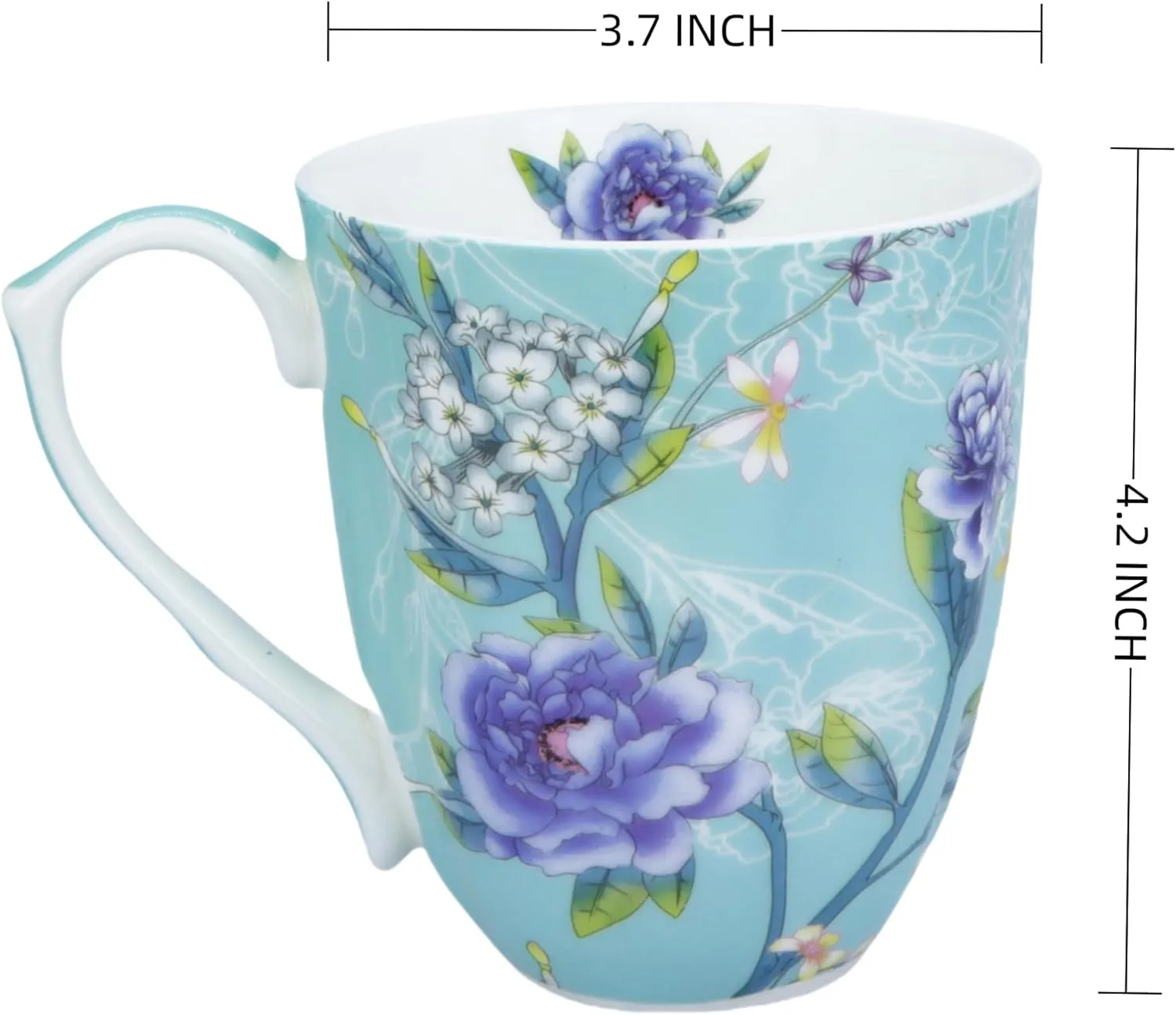 13oz Cute Coffee Mug for Women Bone China Coffee Mug Cute Mugs Christmas Mugs birthday Gifts for Mom Friends