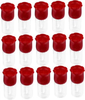15pcs Rose Shape Refillable Lip Gloss Tubes Empty Lip Balm Containers Portable and Durable for Travel Daily Use and Cosmetic Samples