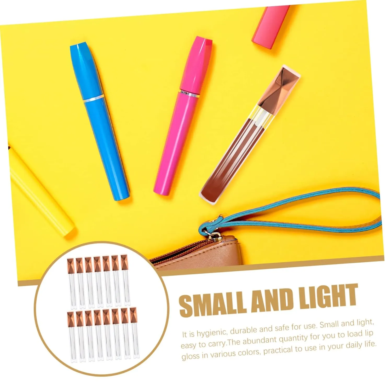 15pcs Tube Lip Gloss Empty Bottles Diy Lip Glaze Containers Brush for Women