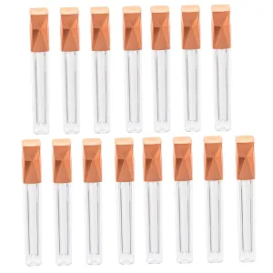 15pcs Tube Lip Gloss Empty Bottles Diy Lip Glaze Containers Brush for Women