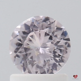 1.02cts Round Blush Champagne Sapphire