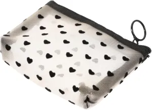 2 Sets Mesh Cosmetic Bag Toiletry Bag for Travel Clear Organizer Bags Mesh Pencil Bag Travel, Beigex2pcs, 12X8.5X3CMx2pcs