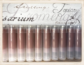 20 CHOCOLATE Flavored Brown Tinted Sweetened Lip Balms in Clear Tubes - Handmade - Wholesale Bulk Made in the USA