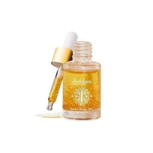 24K Rose Gold Beauty Oil - 6ml | For Uneven Skin Tone, Dullness & Finelines | Anti-Aging, Lightweight, Makeup Face Primer | Made with 24k Gold Flakes, Rosehip Oil & Vitamin C&E