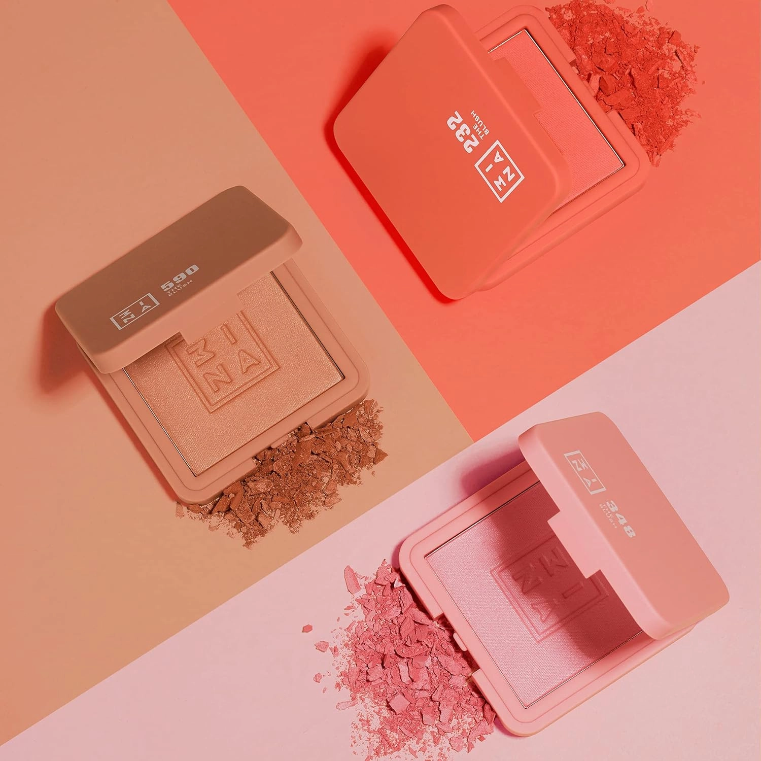 3Ina The Blush - 590 Brown Red Blush Women 0.26 oz