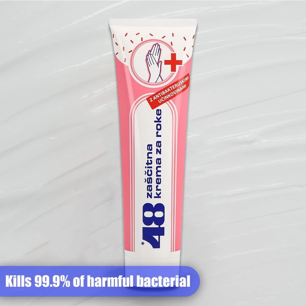 48 Protective Hand Cream - Deep Hydration - Non-Sticky Working Hands Cream - Long-Lasting Protection (ANTIBACTERIAL HAND CREAM 100 ML, 3 PCS)