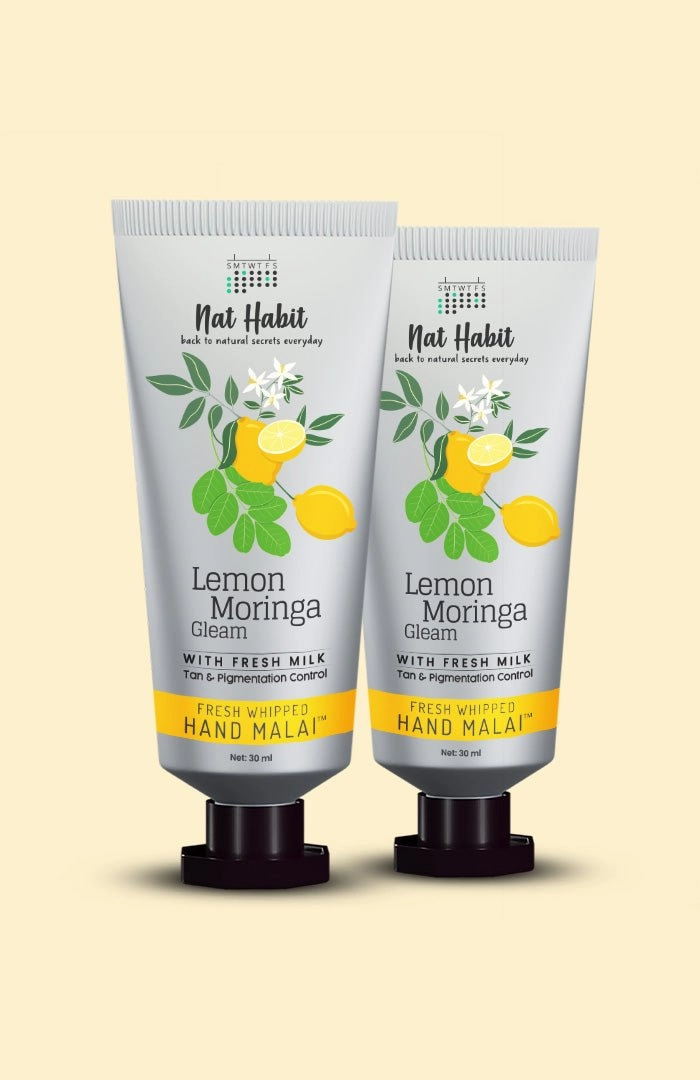 <strong>Lemon Moringa Hand Malai</strong> <br><i>Tan & Pigmentation Control</i>