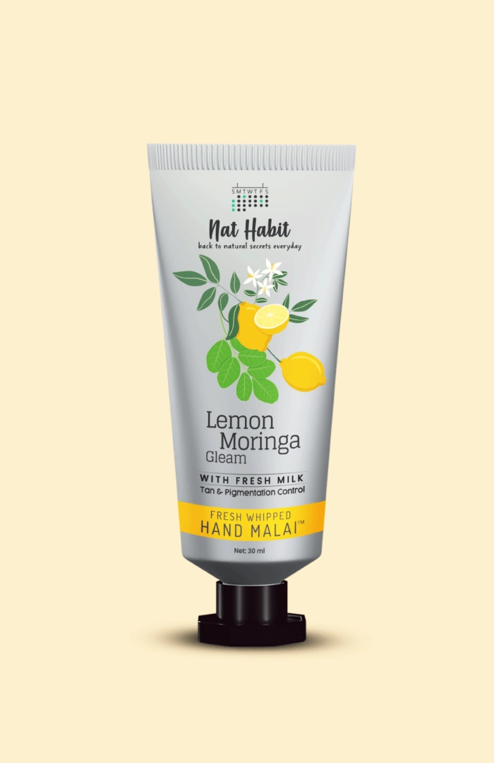 <strong>Lemon Moringa Hand Malai</strong> <br><i>Tan & Pigmentation Control</i>