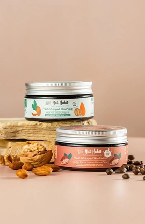 <strong>Multi Nut & Double Cocoa Body Malai</strong> <br><i>for extreme dry skin & body acne | 48 HR moisture</i>