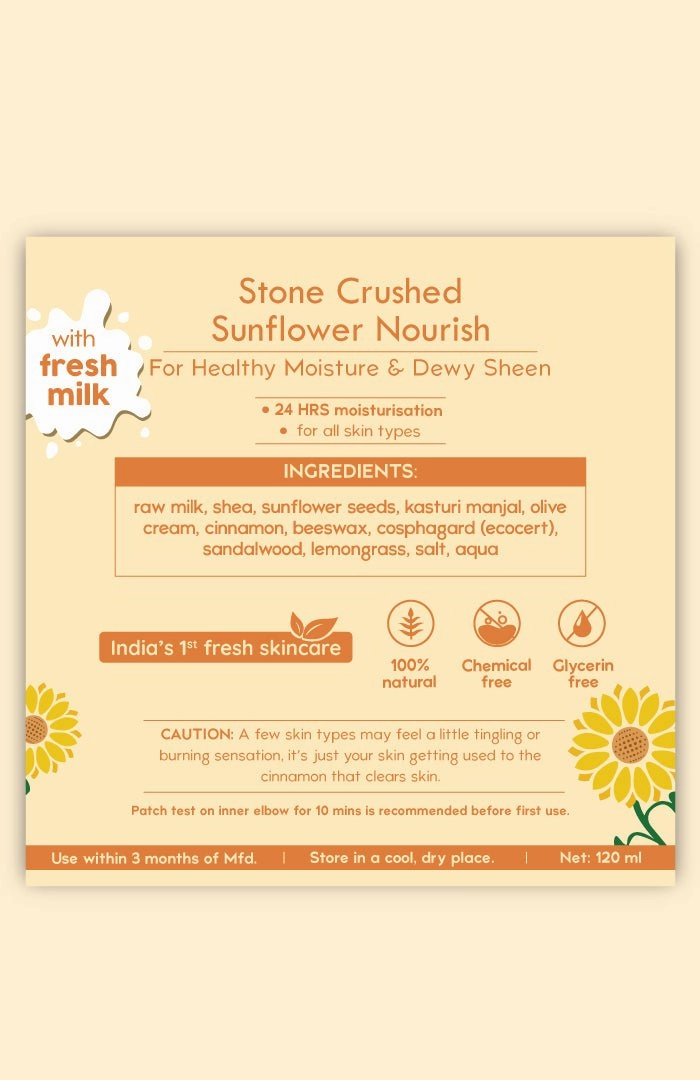 <strong>Stone Crushed Sunflower Body Malai</strong> <br><i>for all skin types | 24 HR moisture</i>