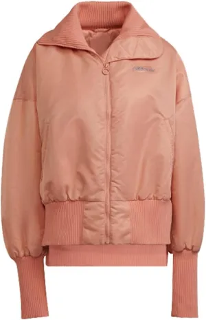 adidas Originals Womens Bomber Elongated Rib Jacket, Ambient Blush
