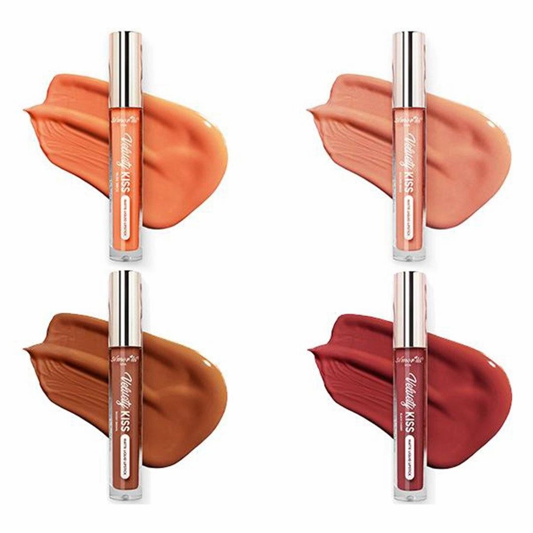 Amor Us Velvety Kiss Matte Liquid Lipstick Assorted - Wholesale Pack 8 Units (CO-VELVETY)