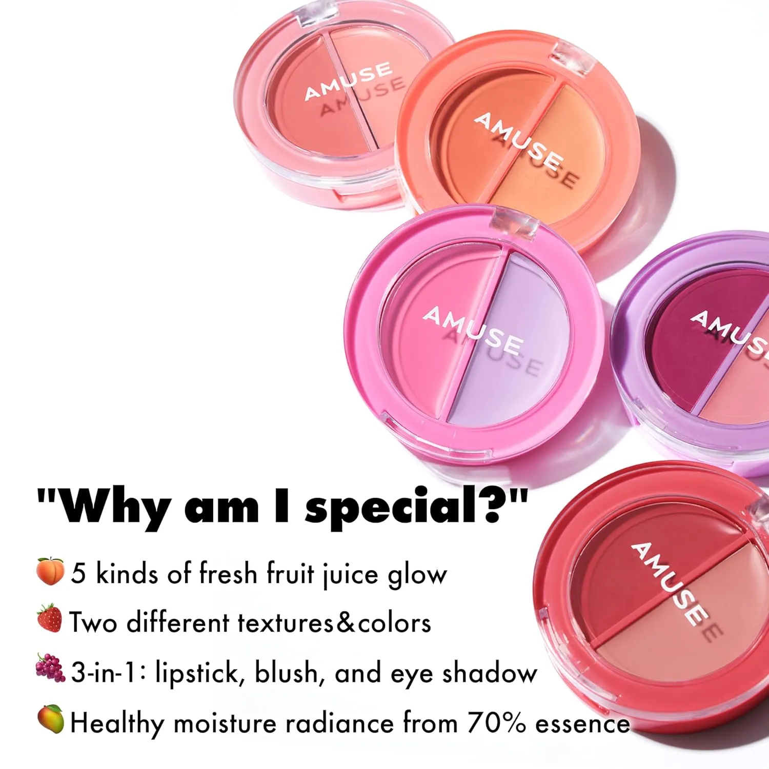 Amuse SEOUL Lips and Cheeks Healthy Balm 05 FIG BALM | Moisturizing, Glossy, Creamy Texture, Lightweight, Dewy Finish, Natural-looking Color, K Beauty Makeup, Vegan (1.5g / 0.05 oz)