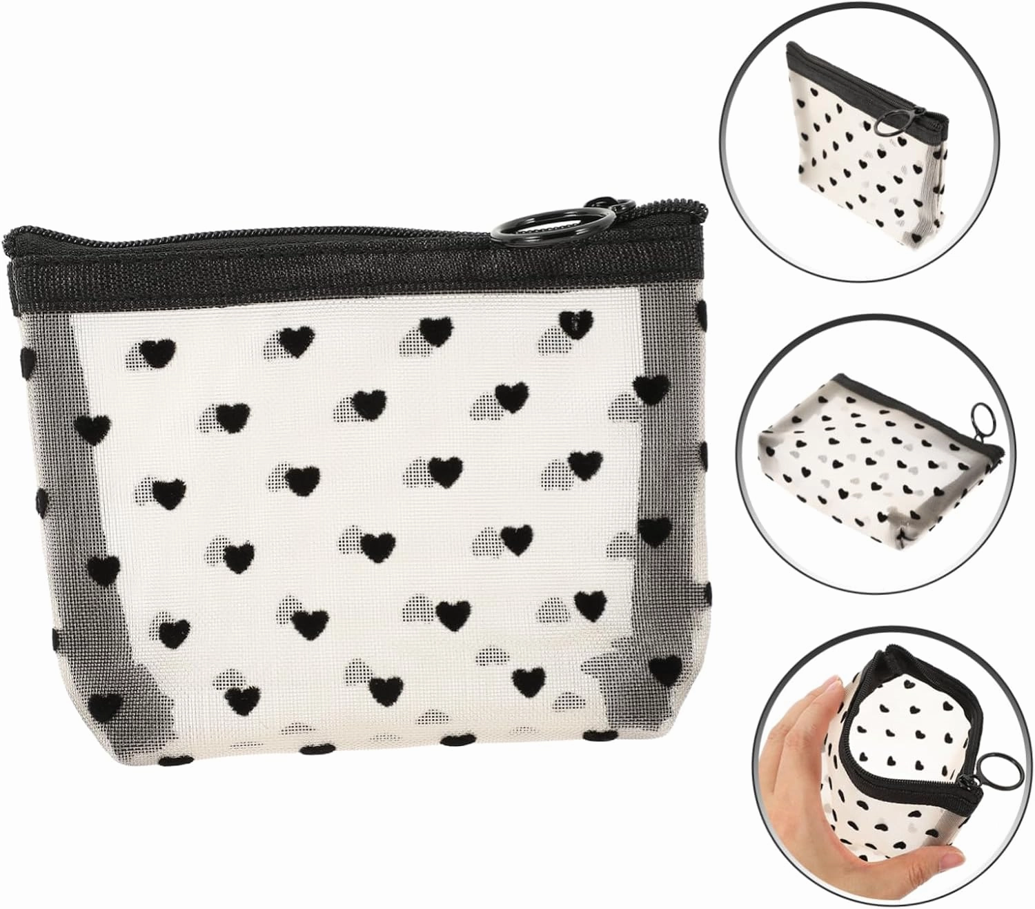 Angoily 2 Sets Accessory Portable Cosmetic Multi-Function Makeup Convenient Travel Supply of Outdoor Bags, Beigex4pcs, 12X8.5X3CMx4pcs
