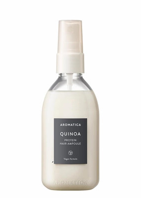 AROMATICA Quinoa Protein Hair Ampoule 3.38 fl. Oz - Vegan Protein Hair Serum for Silky Hair | Nourishing Dry, Damaged Hair | Silicone Free