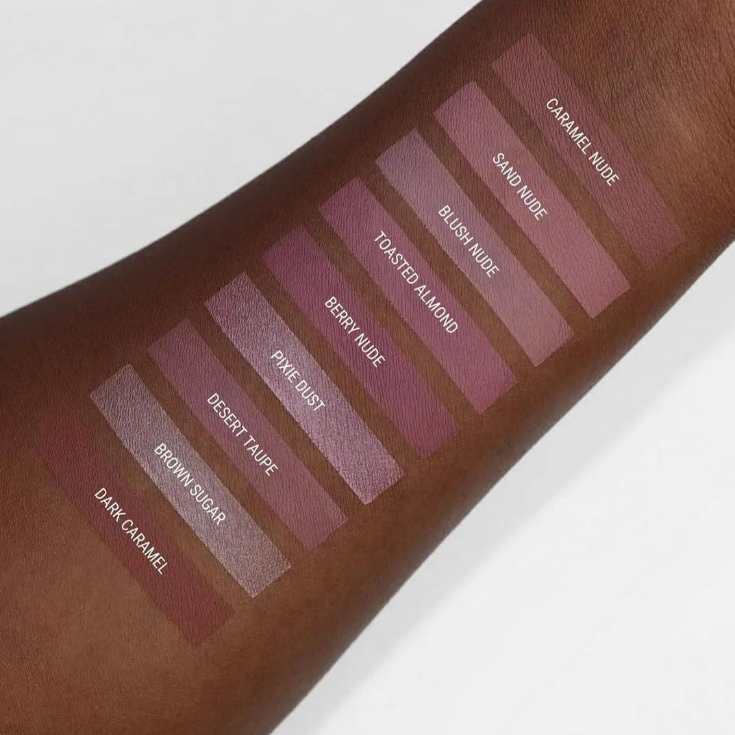Aromi Sand Nude Matte Liquid Lipstick | Light, Peachy Nude Lip Color, Long Lasting and Smear Proof Lipstick, Handmade, Vegan and Cruelty-free Beauty