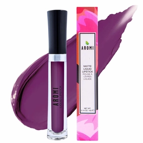 Aromi Violet Plum Liquid Lipstick | Long-lasting Lip Color for Women, Vibrant Purple, Vegan, Waterproof (Vamptastic Plum)