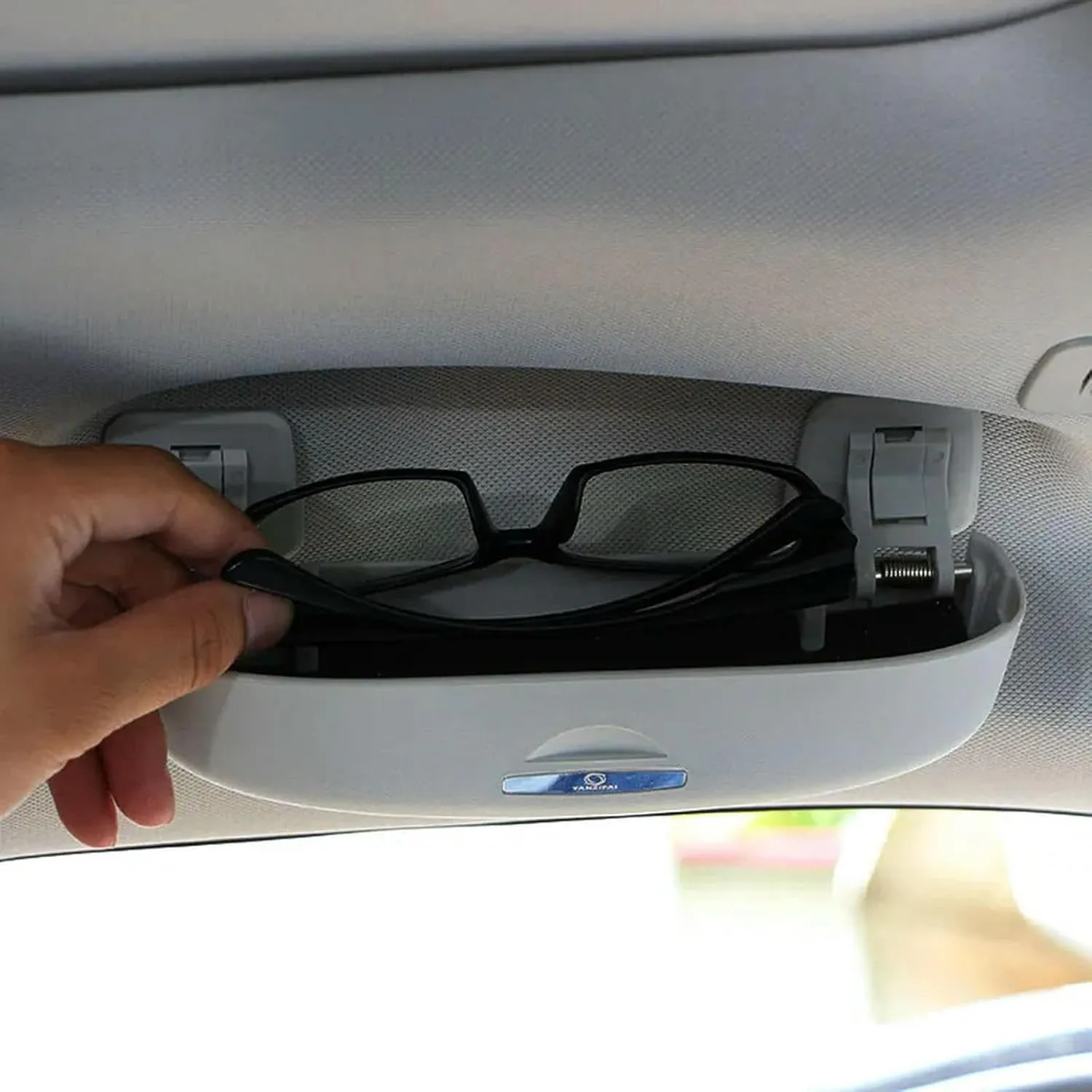 Auto Glasses Box Case Car Sunglasses Holder Clip Storage Bag Accessories,for Infiniti QX30 2016 2017 2018 2019 2020 2021