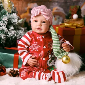 BABESIDE Christmas Lifelike Reborn Baby Dolls Carina - 20 inch Realistic Newborn Baby Dolls Girl with Soft Body & Poseable Limbs, Real Life Baby Girl Doll Gift Set for Kids 3 