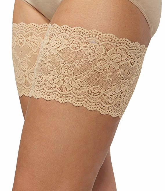 Bandelettes Dolce beige blondemønstret lårbånd mot gnissende lår