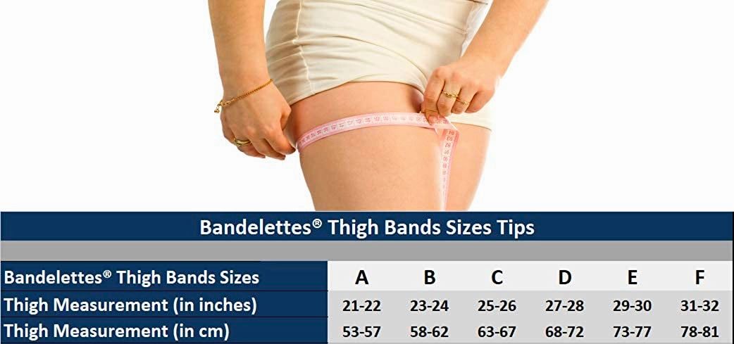 Bandelettes Dolce beige blondemønstret lårbånd mot gnissende lår