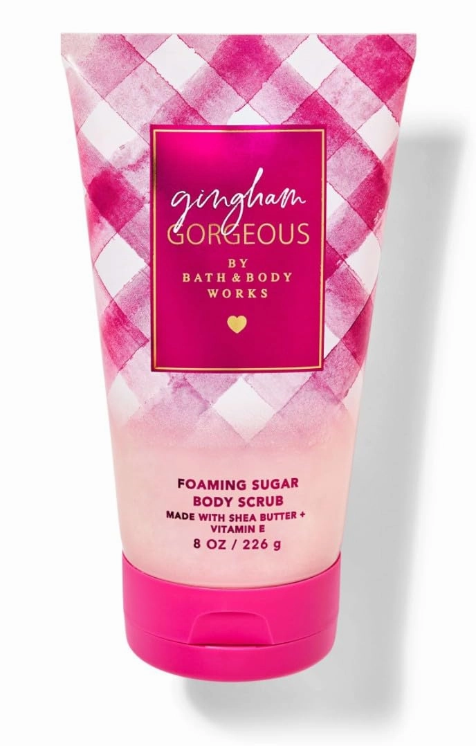 Bath and Body Gingham Gorgeous Foaming Sugar Body Scrub, 8 oz