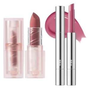 BBIA Last Powder Lipstick (10 CREAM ROSE)   Over Glaze Stick (03 GRAPE GLAZE) BUNDLE SET