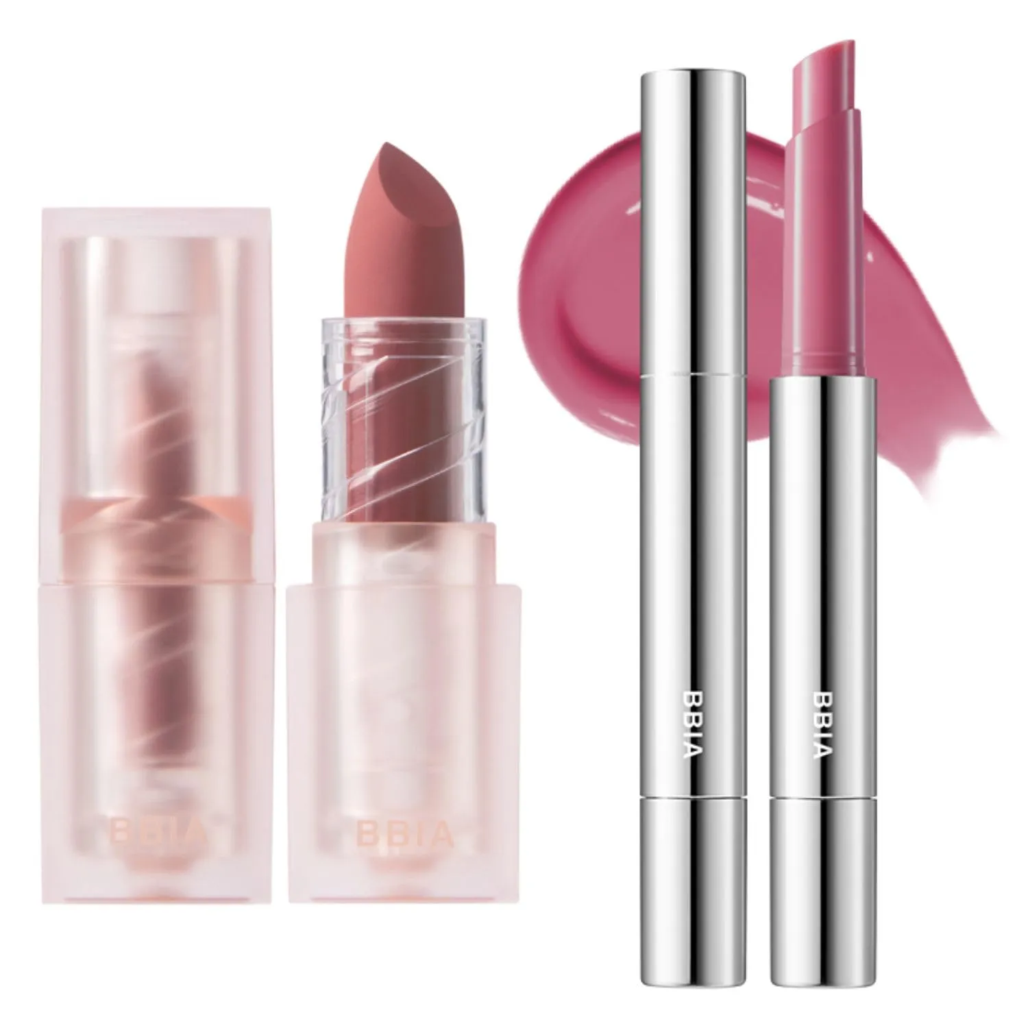 BBIA Last Powder Lipstick (10 CREAM ROSE)   Over Glaze Stick (03 GRAPE GLAZE) BUNDLE SET
