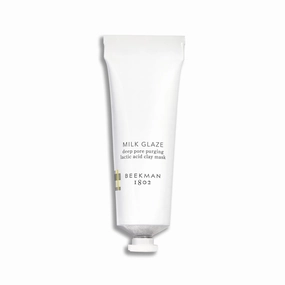 Beekman 1802 Milk Glaze 10% Lactic Acid Pore Purging Clay Face Mask - Fragrance Free - 2.3 oz - Gently Exfoliates - With Dead Sea Mud & Kaolin - Good for Sensitive Skin - Cruelty Free