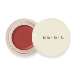 BEIGIC Flush Lip & Cheek Balm 03 Long Black - Vegan Buildable, Multiuse, Travel Sized Blush & Lip Color (0.14 fl.oz) - Muted Brick