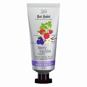 Berry Vanilla Hand Cream Fresh Whipped Hand Malai With Shea Butter For Men & Women, Hands Soft, Supple, Baby Touch Moisturization, Chemical Free (30 ml)