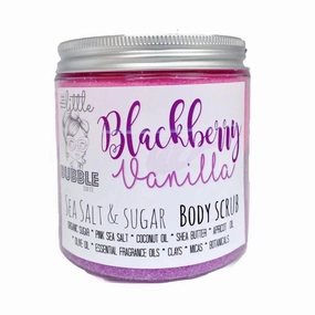 Blackberry Vanilla Sugar & Salt Body Scrub - 10oz Luxurious Exfoliating Scrub with Organic Sugar, Himalayan Salt & Natural Oils
