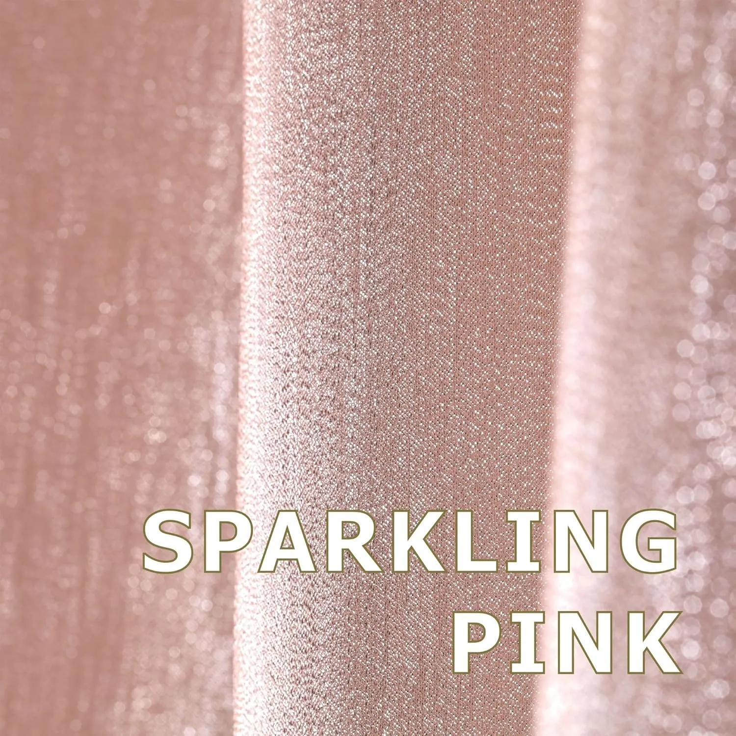 Blush Pink Glitter Shower Curtain: Luxury Elegant Pretty Metallic Shimmery Fabric Curtains for Coquette Girls Bathroom Décor - Fancy Glam Cute Girly Bathroom Accessories & Gift Set for Women - 72x72