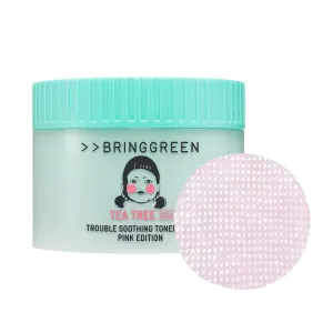 BRINGGREEN X NETFLIX SQUID GAME Edition Tea Tree Cica Trouble Soothing Toner Pad 90P Pink Edition