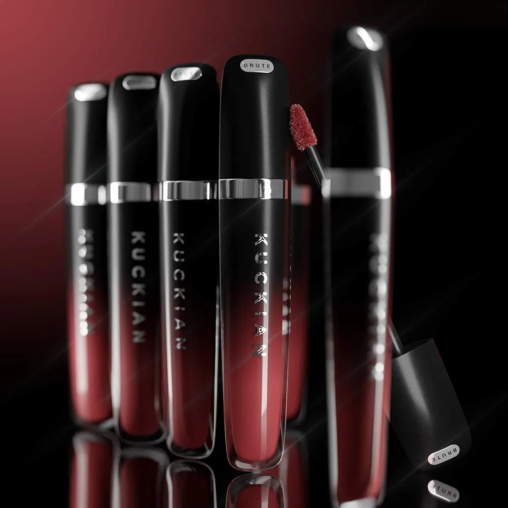 BRUTE - Brown, Mauve, Dusty Rose, Brown Lipstick - Liquid Velvet Supremé by Kuckian - Vitamin E, Cruelty Free, Vegan, Matte Lipstick, Long Lasting