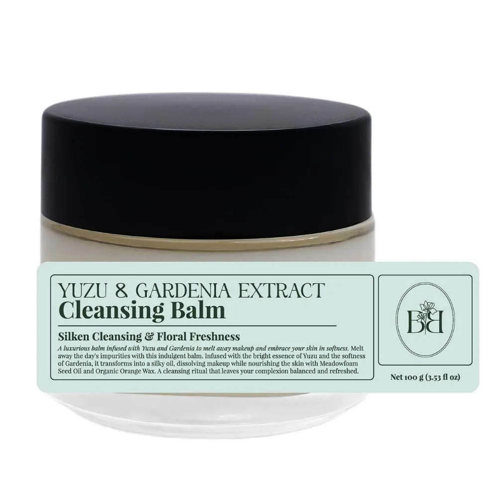 Butter & Blush Beauty Co. Yuzu & Gardenia Extract Cleansing Balm (100 g glass jar)