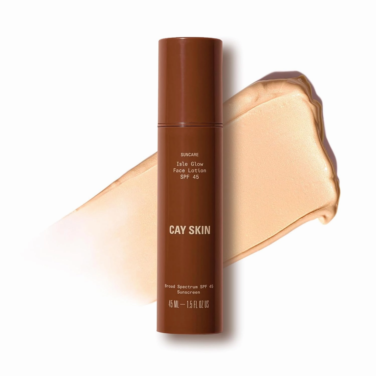 Cay Skin Isle Glow Face Moisturizer SPF 45 – Illuminating Moisturizer, Broad Spectrum Sunscreen   Makeup Primer – Lightweight, Pearlescent Formula with Radiant Finish for All Skin Types – 1.5 oz.