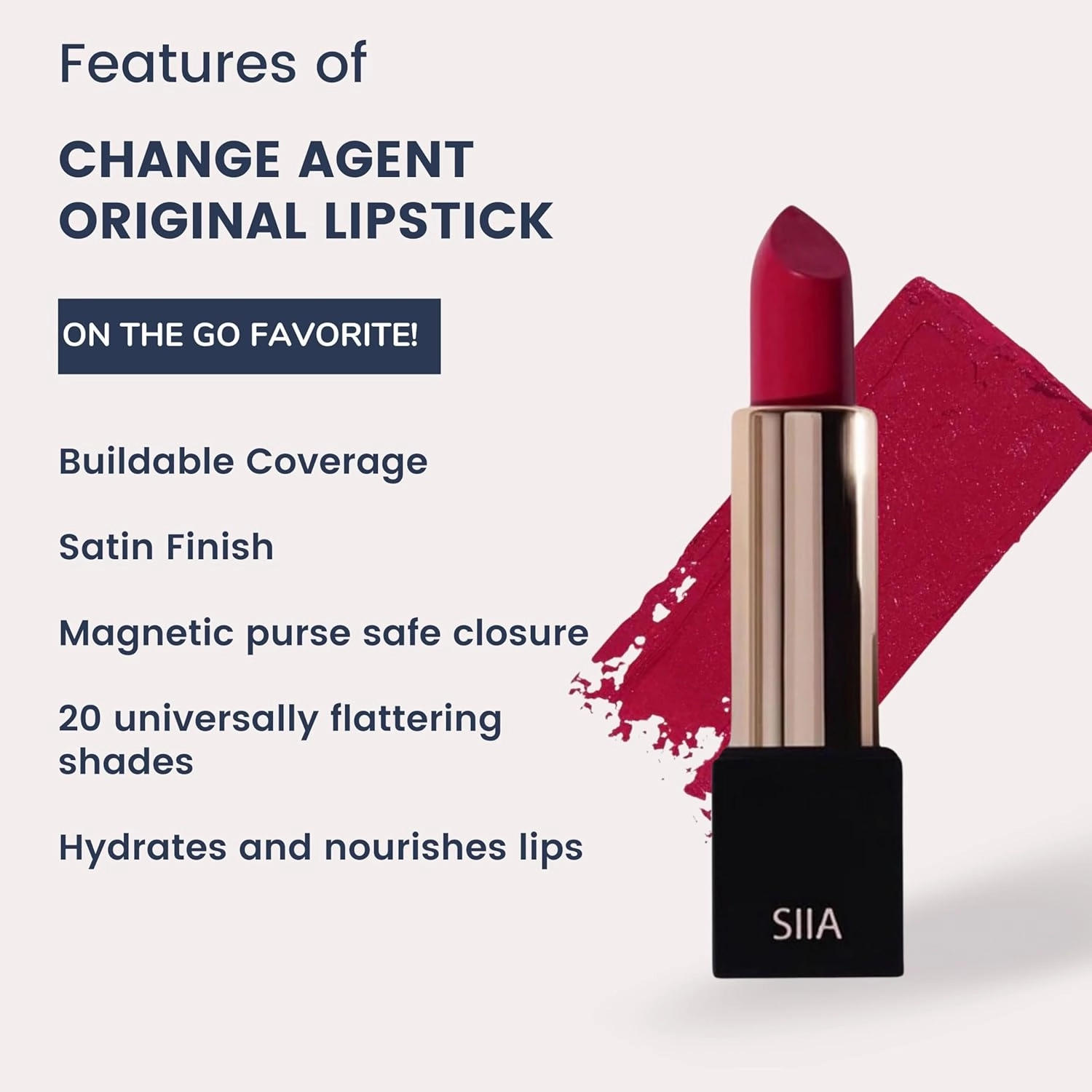Change Agent Magnetic Original Lipstick in Everlasting Rose