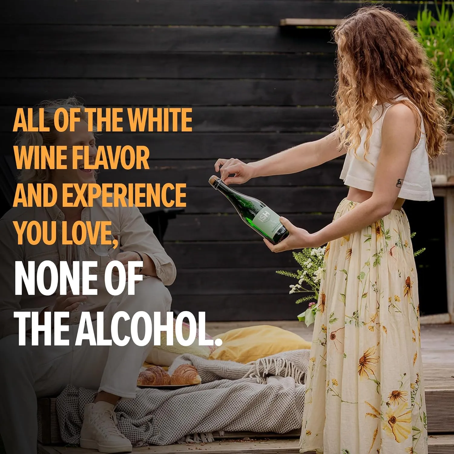 Chateau del ISH Sparkling Non Alcoholic White, Award Winning Non-Alcoholic Wine and Champagne, Gluten Free, Low Calorie, Zero Proof with Dealcoholized Pinot Blanc and Silvaner Grapes, 750 ml Bottle