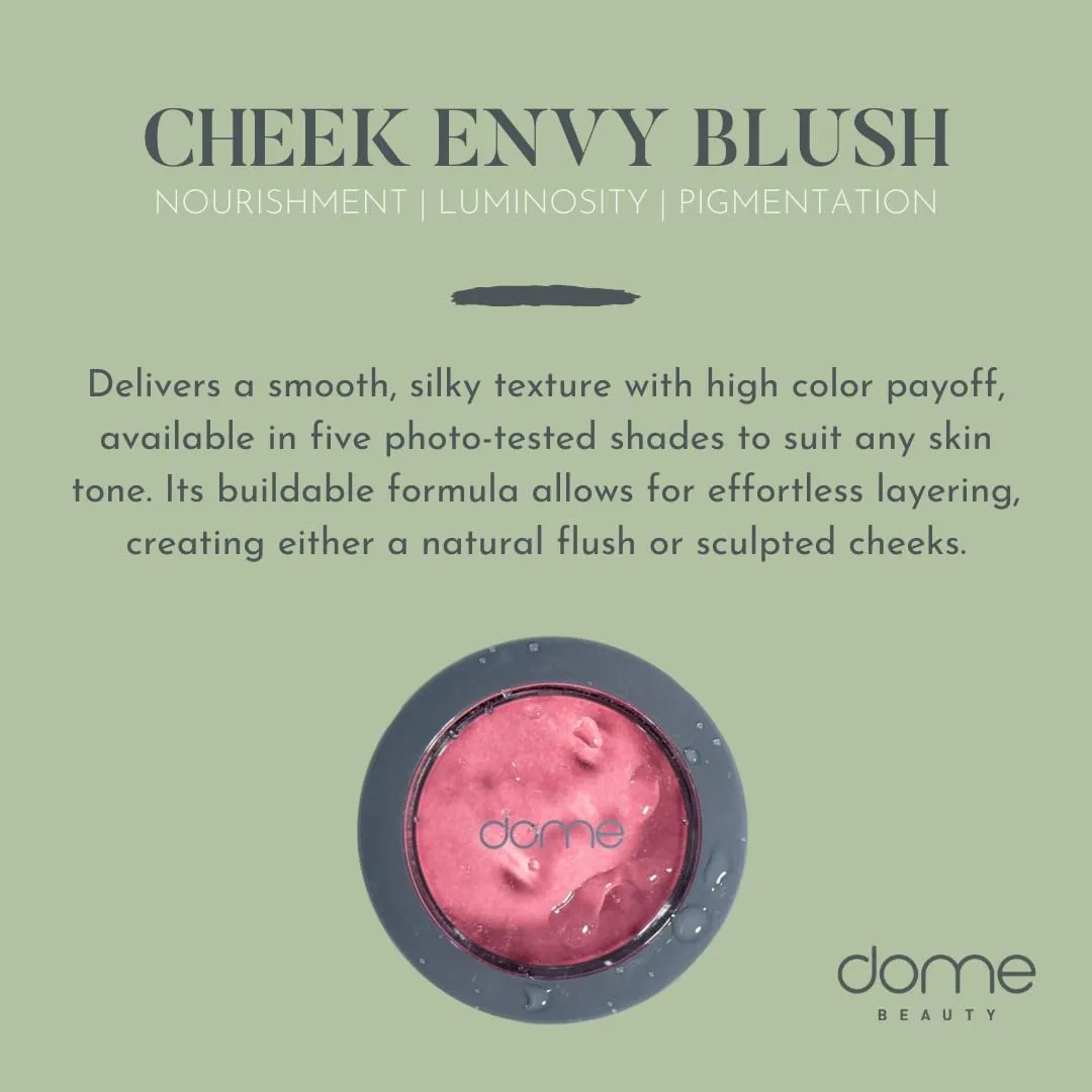 Cheek Envy Blush for Cheeks - Infused with Vitamins & Antioxidants, Long-Lasting, Buildable, Smooth Finish, Clean Beauty - Moroccan Silk Makeup Blush Powder 0.88 oz