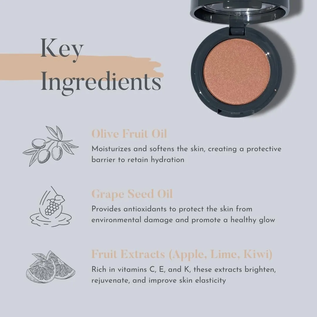 Cheek Envy Blush for Cheeks - Infused with Vitamins & Antioxidants, Long-Lasting, Buildable, Smooth Finish, Clean Beauty - Tahitian Sunset Makeup Blush Powder 0.88 oz