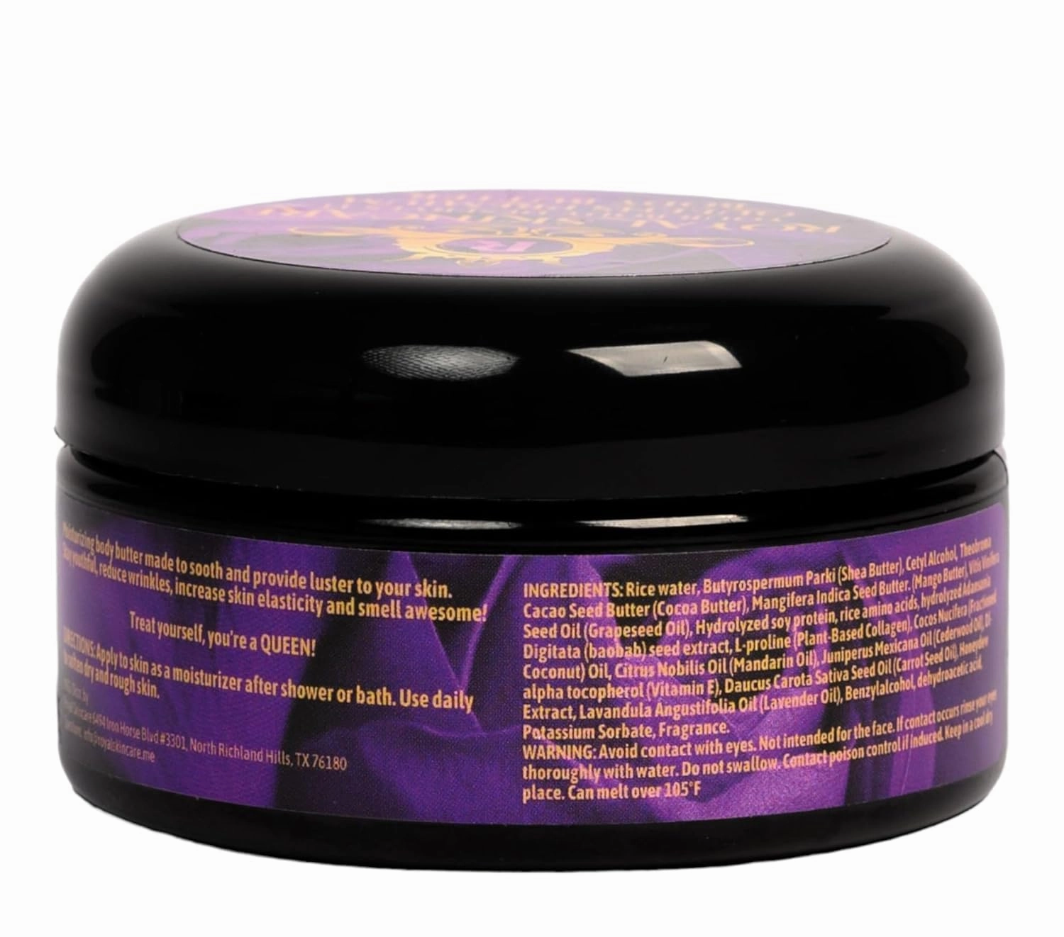 Chickasha Rose, Royal Skincare Premium Body Butter for Women, Hydrating and Firming Skincare for Dry Skin, Cellulite, Stretch Marks, or Uneven Tone, Restores Soft Supple Firmness, 8 oz, 12 oz. (8oz)