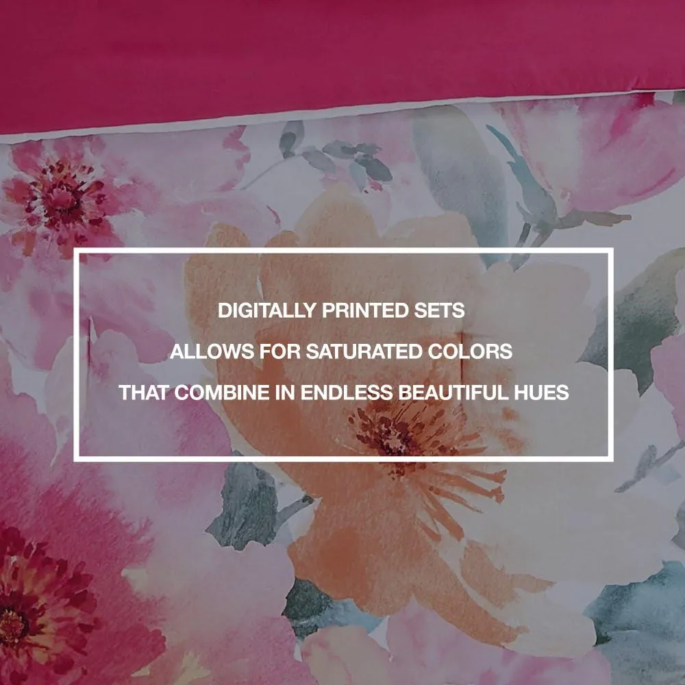 Christian Siriano NY Dreamy Floral Duvet Set, Full/Queen, Multiple 3 Piece