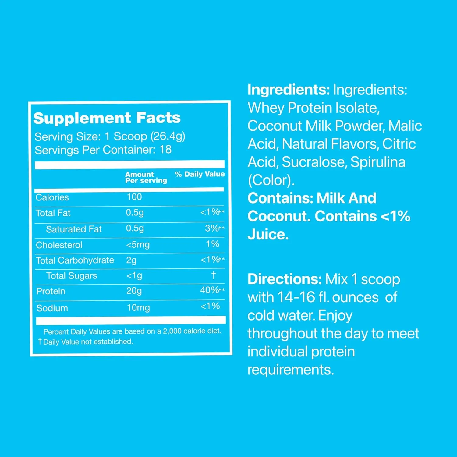 Clear Whey Protein - 18 Servings - Coco Razz